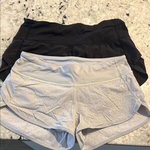 Women's Black and Gray Shorts